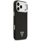 Guess Blizgantis trikampis logotipas MagSafe Dėklas, skirtas iPhone 17 Pro Max - Black