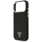 Guess Blizgantis trikampis logotipas MagSafe Dėklas, skirtas iPhone 17 Pro Max - Black