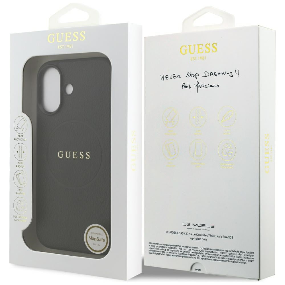 Guess MagSafe dėklas iPhone 17 – juodas