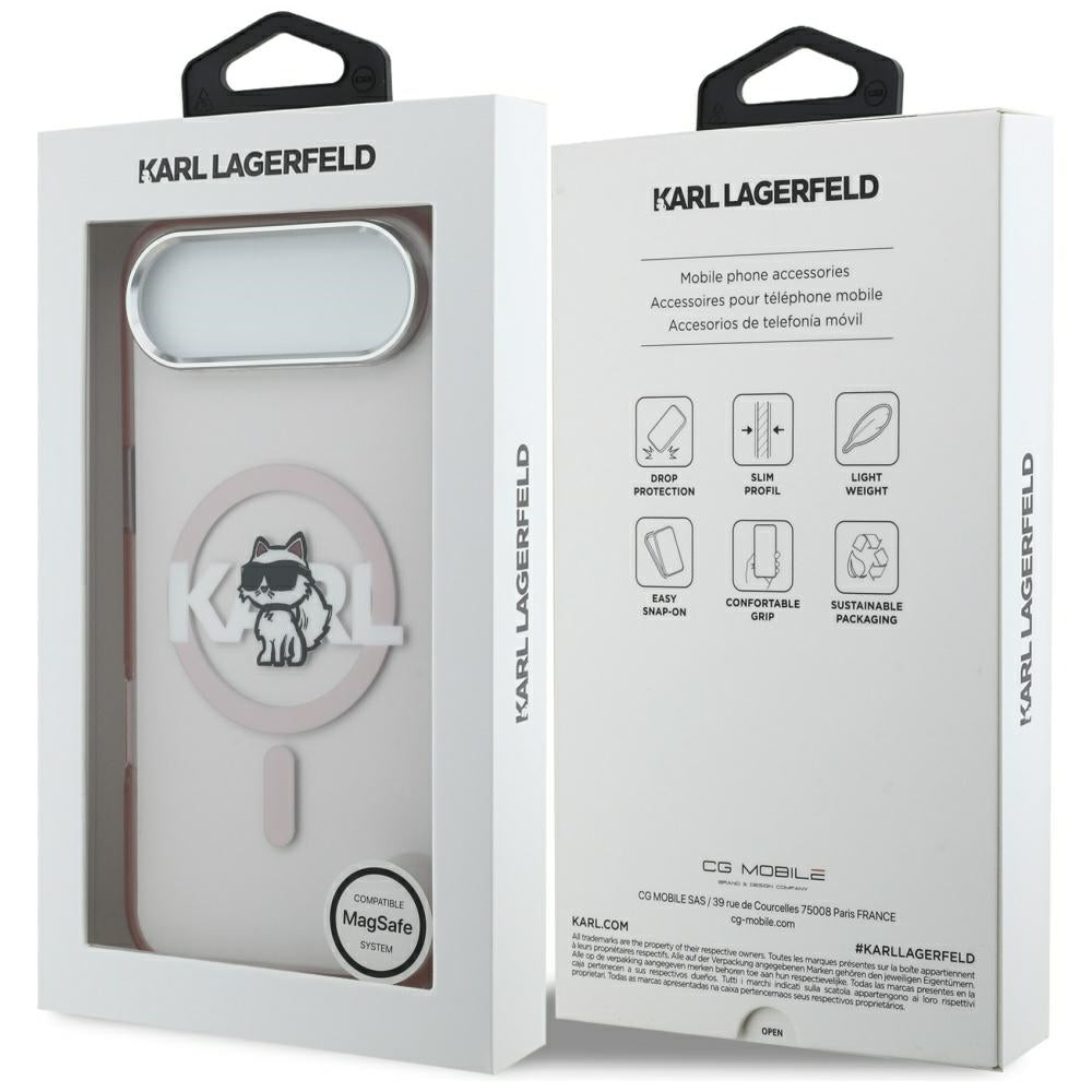 Karl Lagerfeld MagSafe dėklas iPhone 17 Air – rožinis