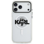 Karl Lagerfeld MagSafe dėklas iPhone 17 Pro Max – skaidrus