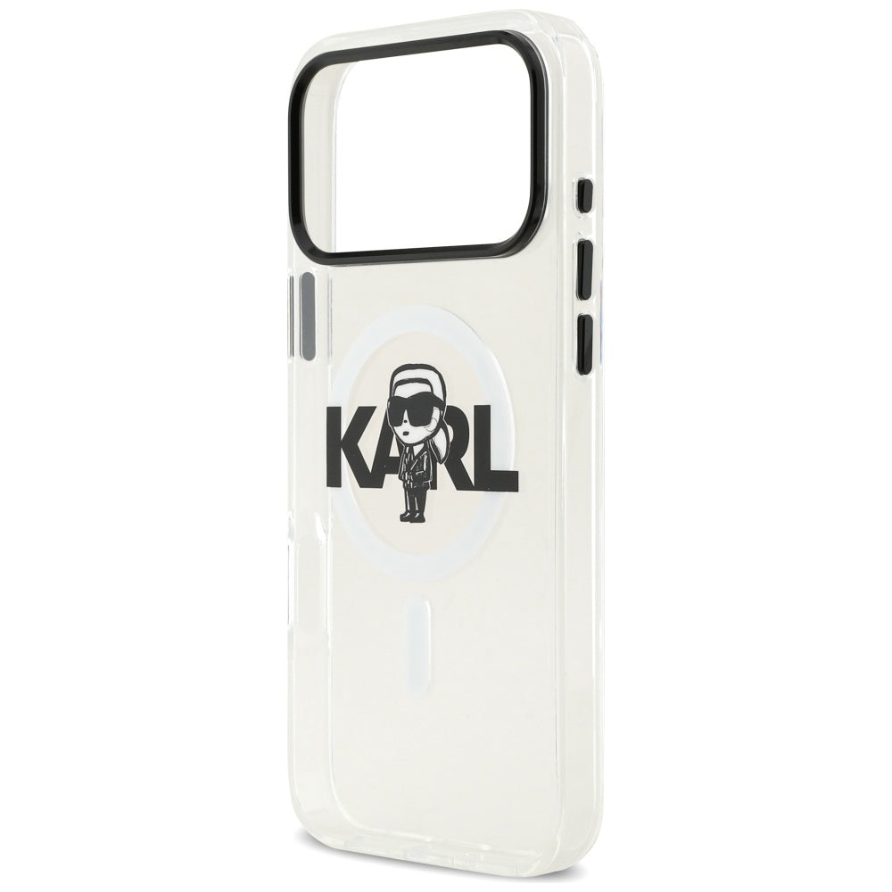 Karl Lagerfeld MagSafe dėklas iPhone 17 Pro Max – skaidrus