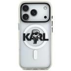 Karl Lagerfeld MagSafe dėklas iPhone 17 Pro – skaidrus