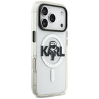 Karl Lagerfeld MagSafe dėklas iPhone 17 Pro – skaidrus