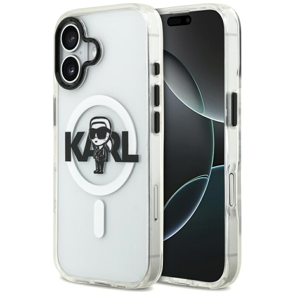 Karl Lagerfeld MagSafe dėklas iPhone 17 – skaidrus