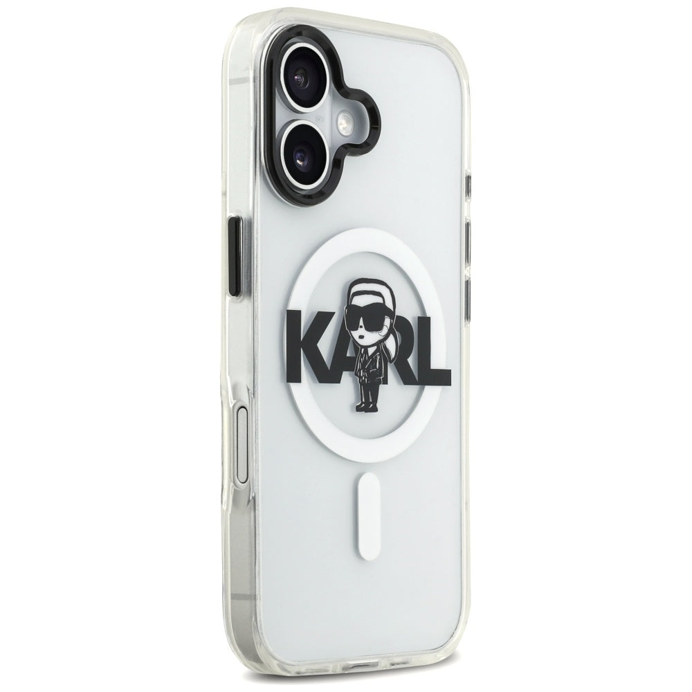 Karl Lagerfeld MagSafe dėklas iPhone 17 – skaidrus