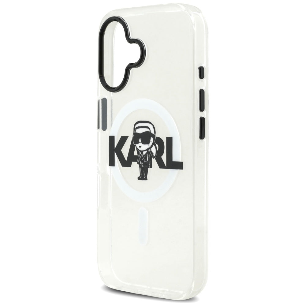 Karl Lagerfeld MagSafe dėklas iPhone 17 – skaidrus