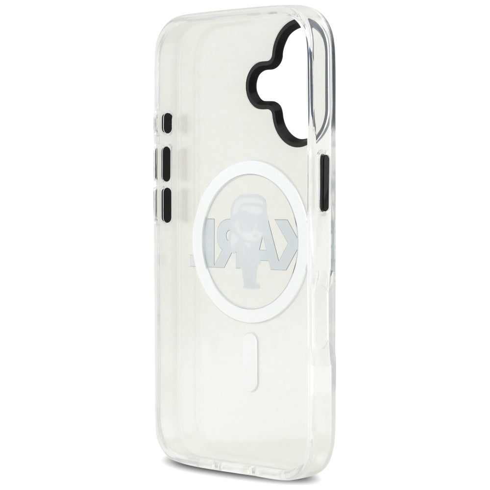 Karl Lagerfeld MagSafe dėklas iPhone 17 – skaidrus