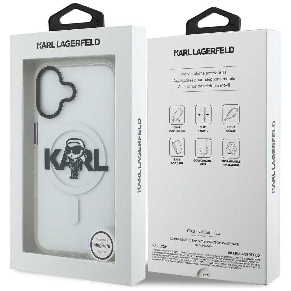 Karl Lagerfeld MagSafe dėklas iPhone 17 – skaidrus