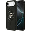 Karl Lagerfeld silikoninis Karl&Choupette žiedas MagSafe Dėklas, skirtas iPhone 17 Air - Black