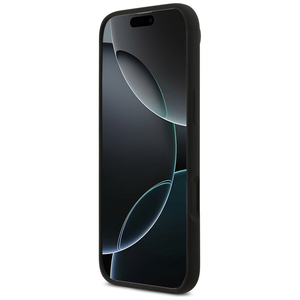 Karl Lagerfeld silikoninis Karl&Choupette žiedas MagSafe Dėklas, skirtas iPhone 17 Air - Black