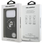 Karl Lagerfeld MagSafe dėklas iPhone 17 Pro – juodas