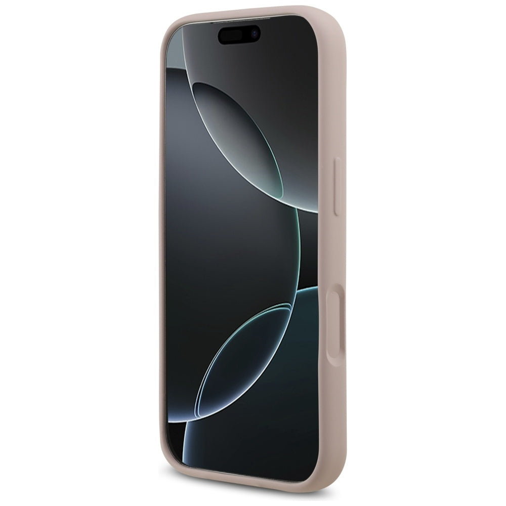 Karl Lagerfeld silikoninis MagSafe dėklas iPhone 17 Pro – rožinis