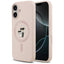 Karl Lagerfeld silikoninis Karl&Choupette žiedas MagSafe Dėklas, skirtas iPhone 17 - Pink