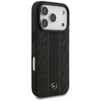 Mercedes Odiniai lauro lapai dryžiai MagSafe Dėklas, skirtas iPhone 17 Pro - Black