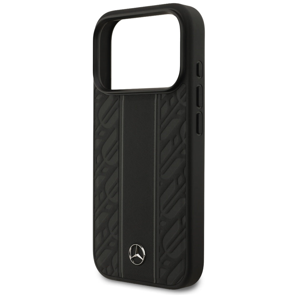 Mercedes Odiniai lauro lapai dryžiai MagSafe Dėklas, skirtas iPhone 17 Pro - Black