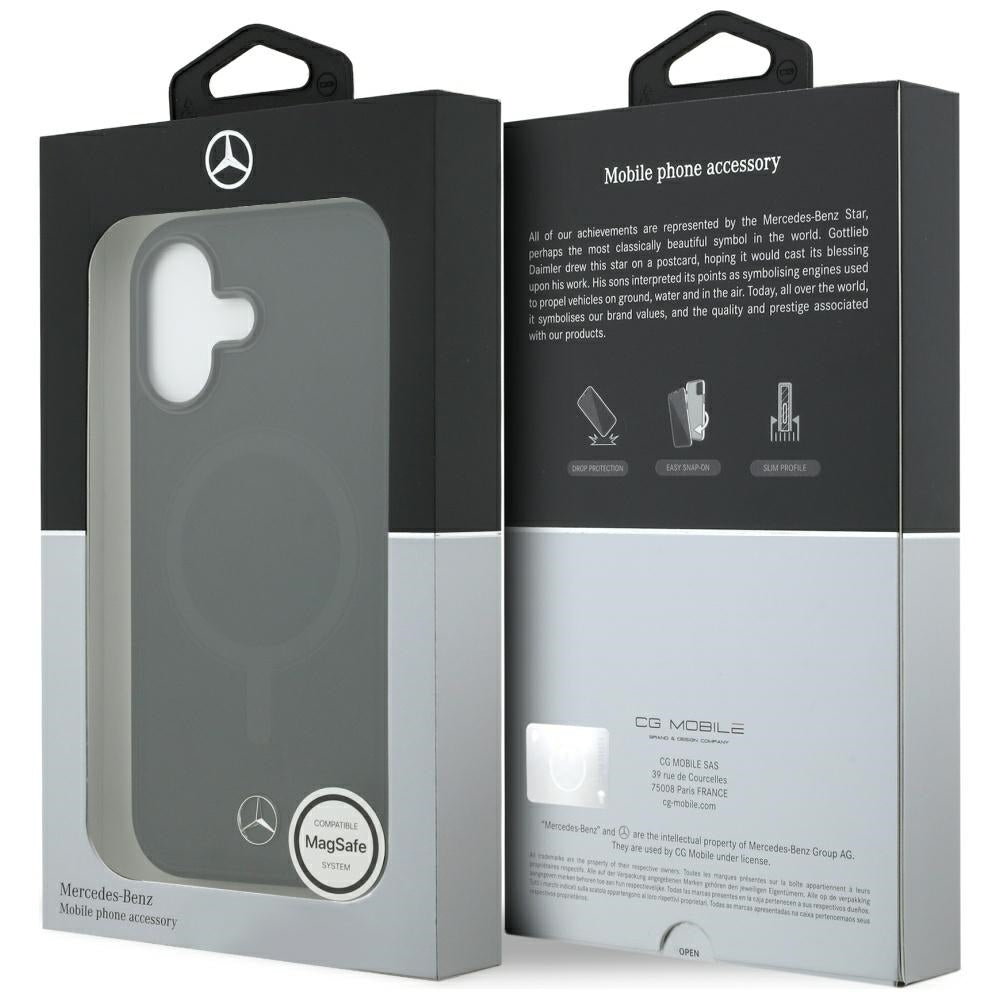 Mercedes MagSafe odinis dėklas iPhone 17 – juodas