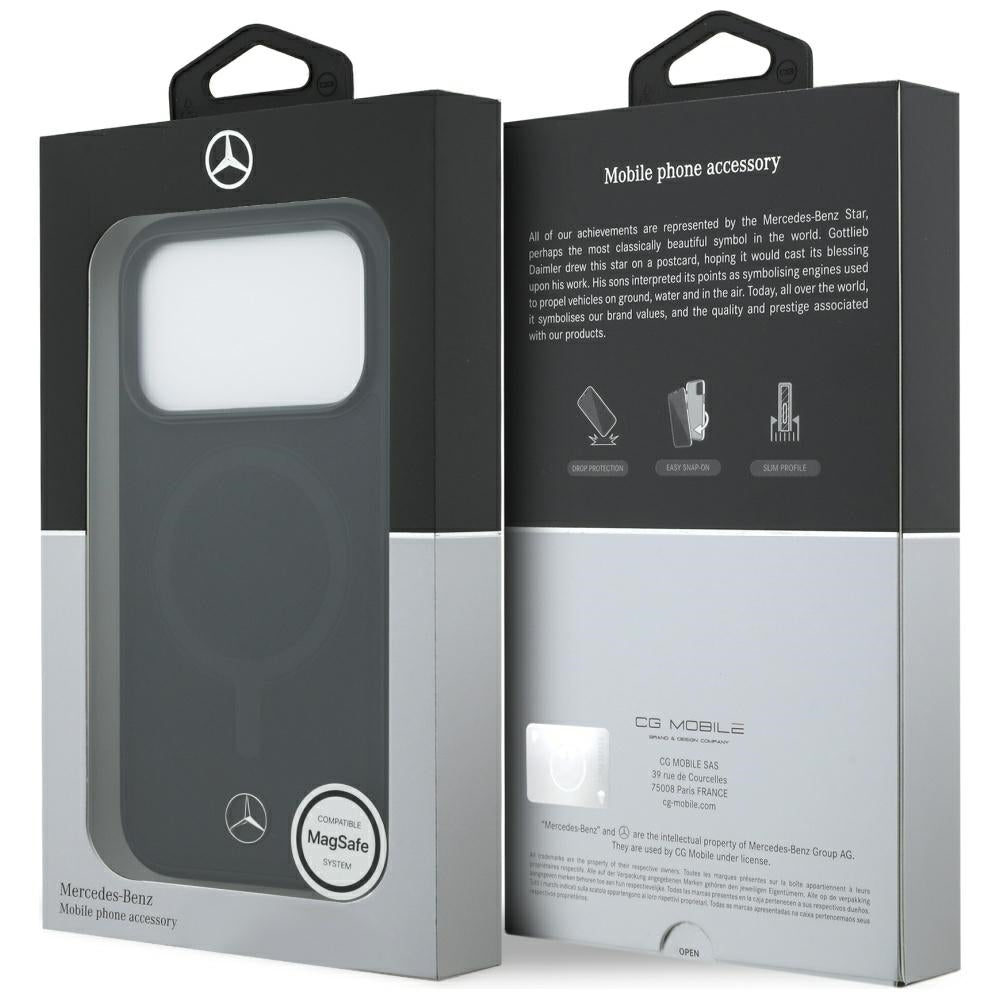 Mercedes MagSafe odinis dėklas iPhone 17 Pro – juodas