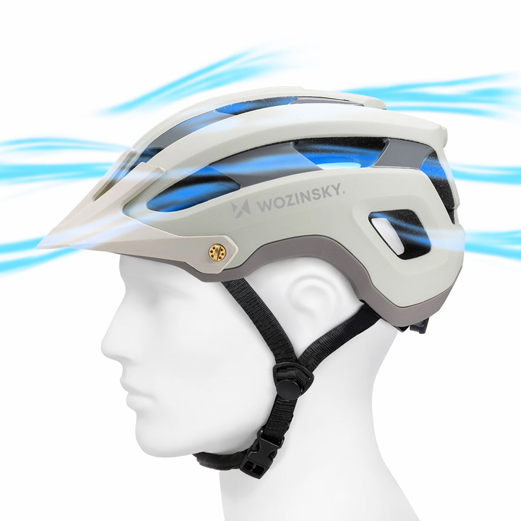 Wozinsky MTB dviračio šalmas su nuimama viršūne, lengvas, L - pastelinė žalia -- Bicycle Helmets