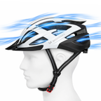 Wozinsky MTB dviračio šalmas su nuimama viršūne ir galine USB šviesa M - juodai balta -- Bicycle Helmets