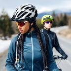 Wozinsky MTB dviračio šalmas su nuimama viršūne ir galine USB šviesa M - juodai balta -- Bicycle Helmets