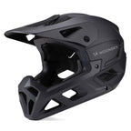 Wozinsky pilno veido dviračio šalmas su nuimama viršūne 57-59 cm - juodas -- Bicycle Helmets