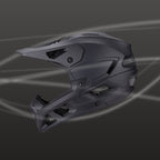 Wozinsky pilno veido dviračio šalmas su nuimama viršūne 57-59 cm - juodas -- Bicycle Helmets
