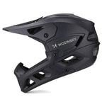 Wozinsky pilno veido dviračio šalmas su nuimama viršūne 57-59 cm - juodas -- Bicycle Helmets