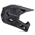 Wozinsky pilno veido dviračio šalmas su nuimama viršūne 57-59 cm - juodas -- Bicycle Helmets