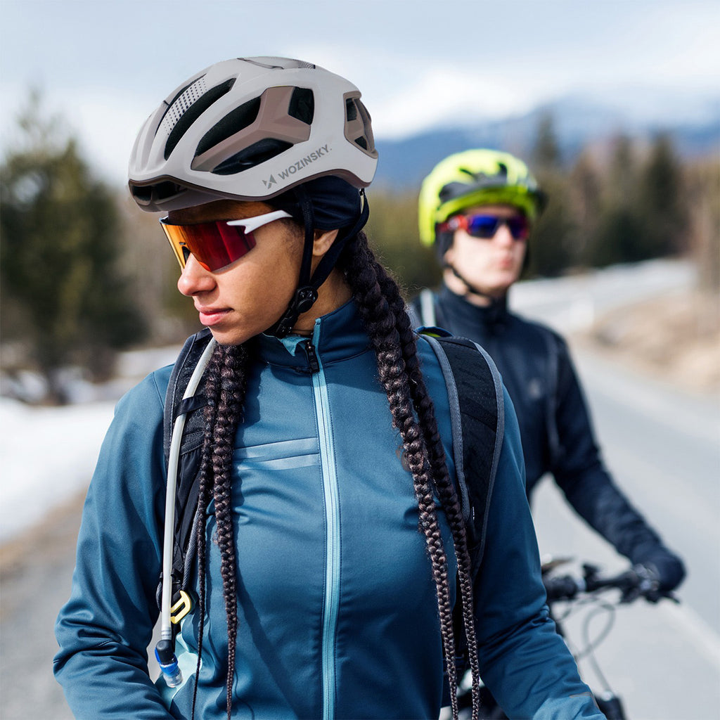 Wozinsky ultra-plonasis greitkelių dviračio šalmas L - pilka -- Bicycle Helmets