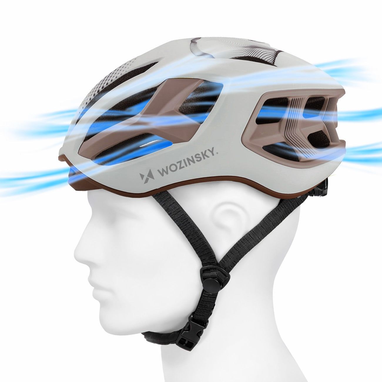 Wozinsky ultra-plonasis greitkelių dviračio šalmas L - pilka -- Bicycle Helmets