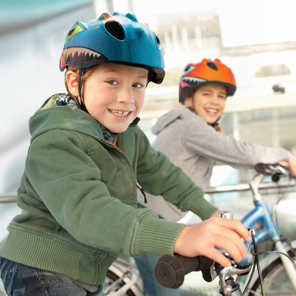 Wozinsky vaikiški dviračio šalmas, Drakonų raštas, Lengvas, S - Mėlynas -- Bicycle Helmets
