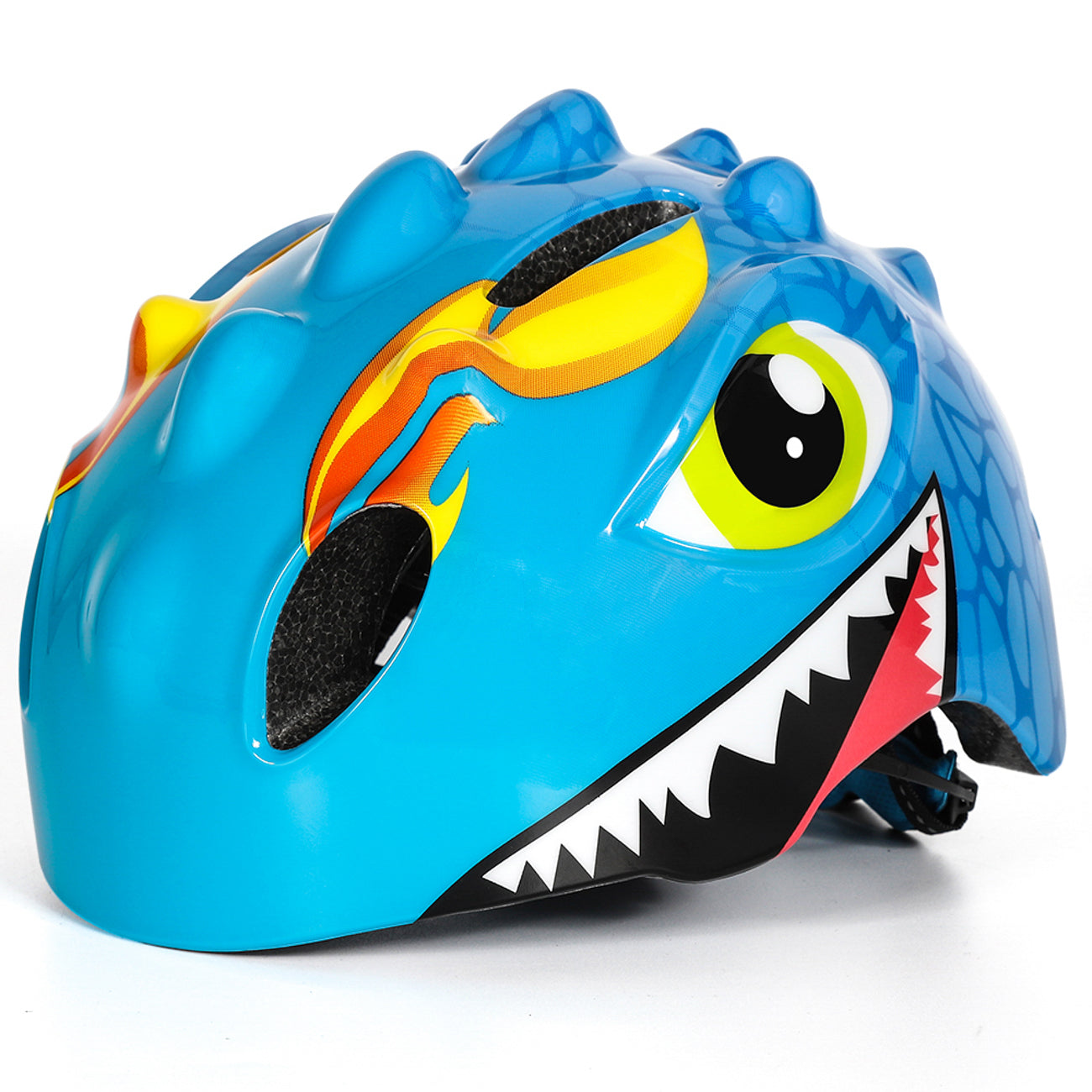 Wozinsky vaikiški dviračio šalmas, Drakonų raštas, Lengvas, S - Mėlynas -- Bicycle Helmets