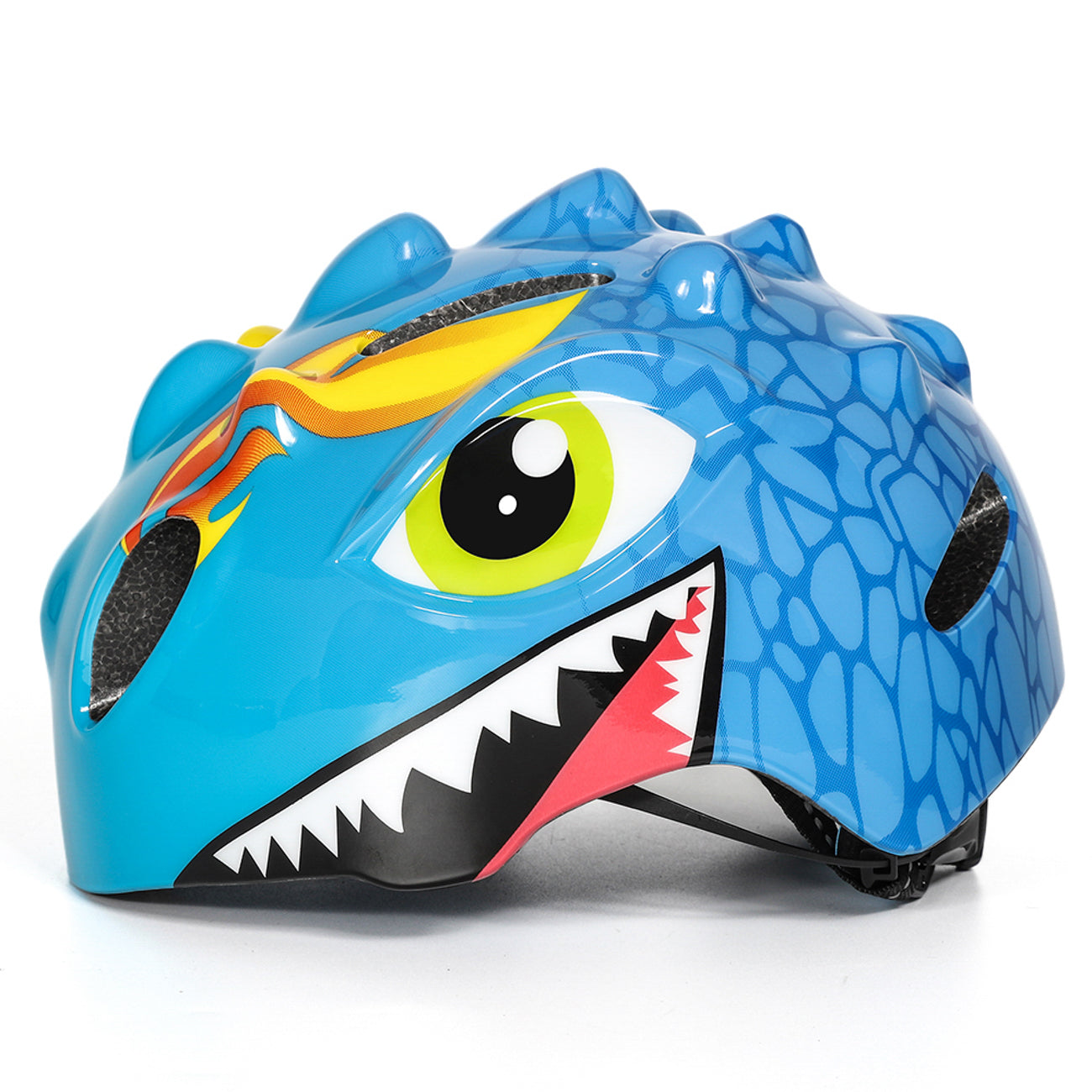 Wozinsky vaikiški dviračio šalmas, Drakonų raštas, Lengvas, S - Mėlynas -- Bicycle Helmets