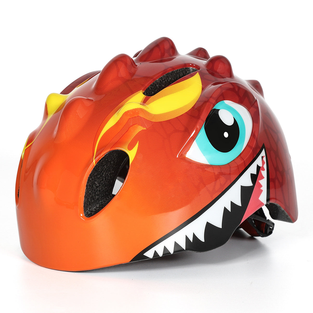 Wozinsky vaikiški dviračio šalmas, Drakonų raštas, Lengvas, S - Raudonas -- Bicycle Helmets