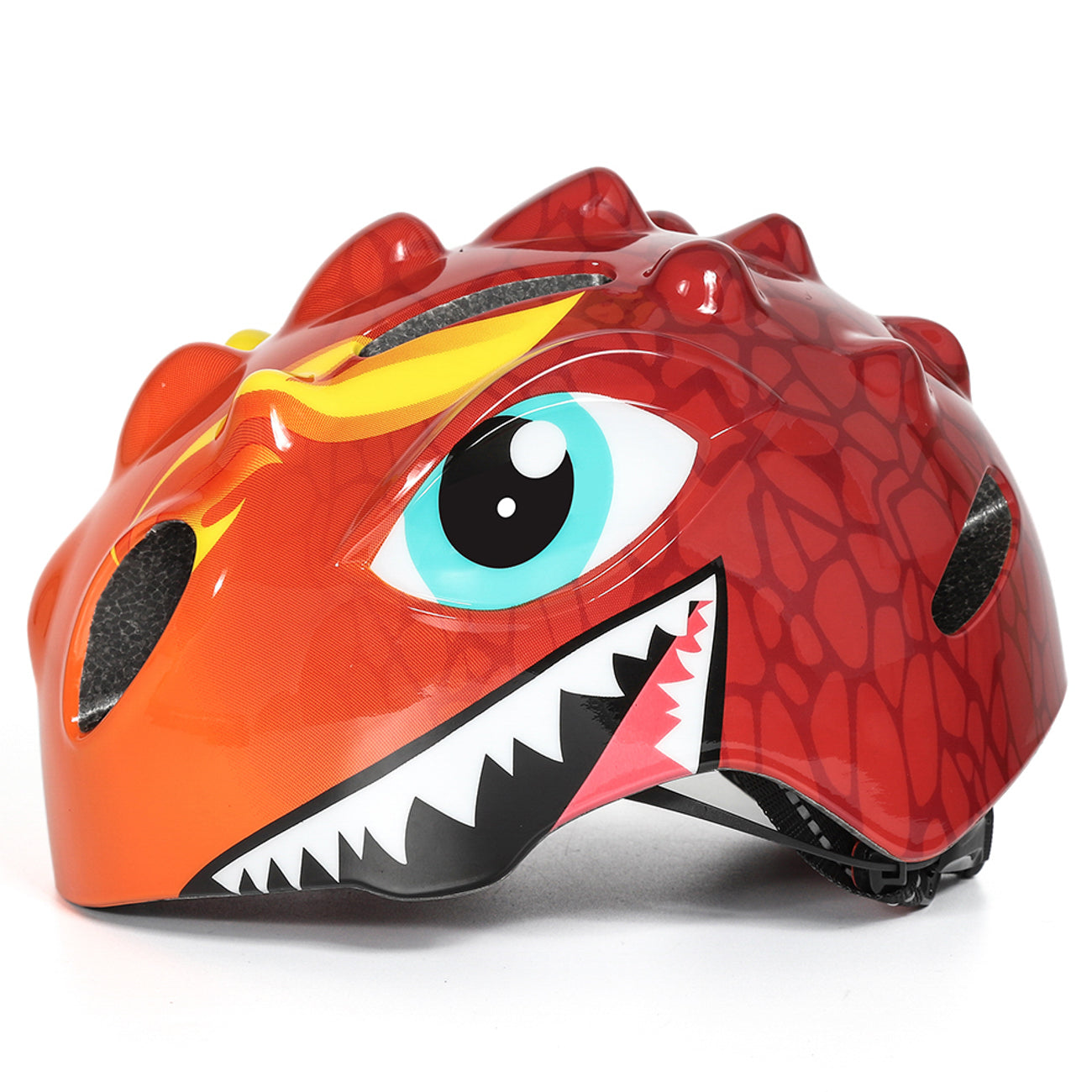 Wozinsky vaikiški dviračio šalmas, Drakonų raštas, Lengvas, S - Raudonas -- Bicycle Helmets