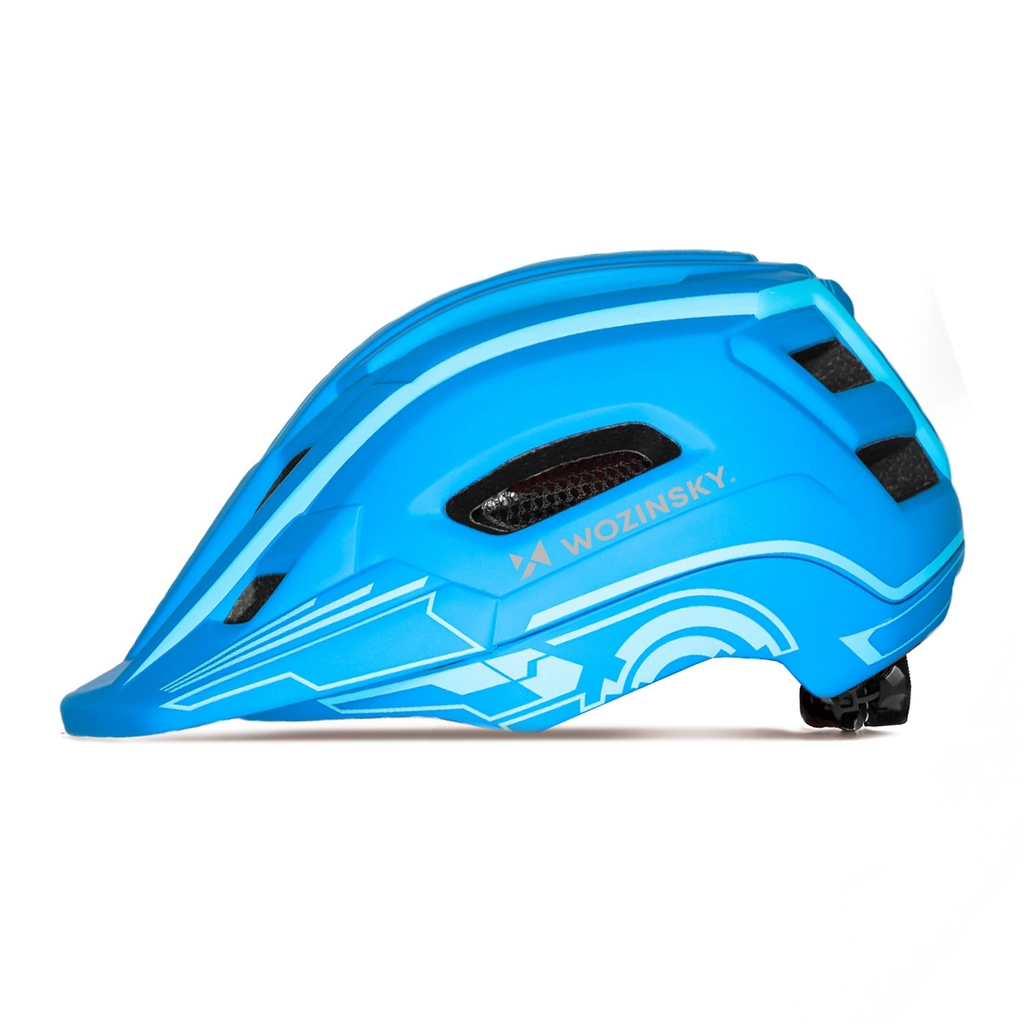 Wozinsky vaikiško pilno veido dviračio šalmas su USB galine šviesa S - Mėlynas -- Bicycle Helmets