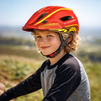 Wozinsky vaikiško pilno veido dviračio šalmas su USB galine šviesa S - Raudona ir geltona -- Bicycle Helmets
