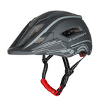 Wozinsky Vaikų pilnaviduriai dviračio šalmas su USB galine šviesa S - Pilka -- Bicycle Helmets