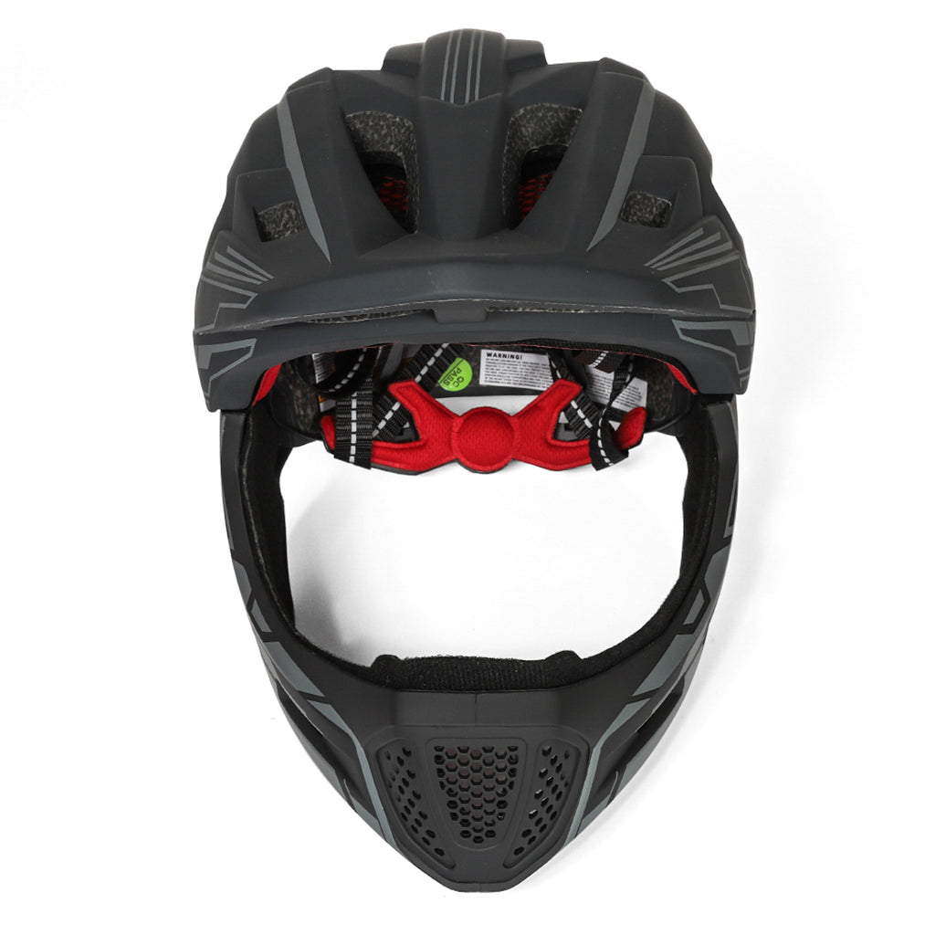 Wozinsky Vaikų pilnaviduriai dviračio šalmas su USB galine šviesa S - Pilka -- Bicycle Helmets