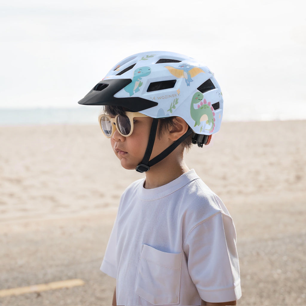 Wozinsky vaikiško MTB dviračio šalmo su nuimamu skydelu XS - šviesiai mėlyna -- Bicycle Helmets
