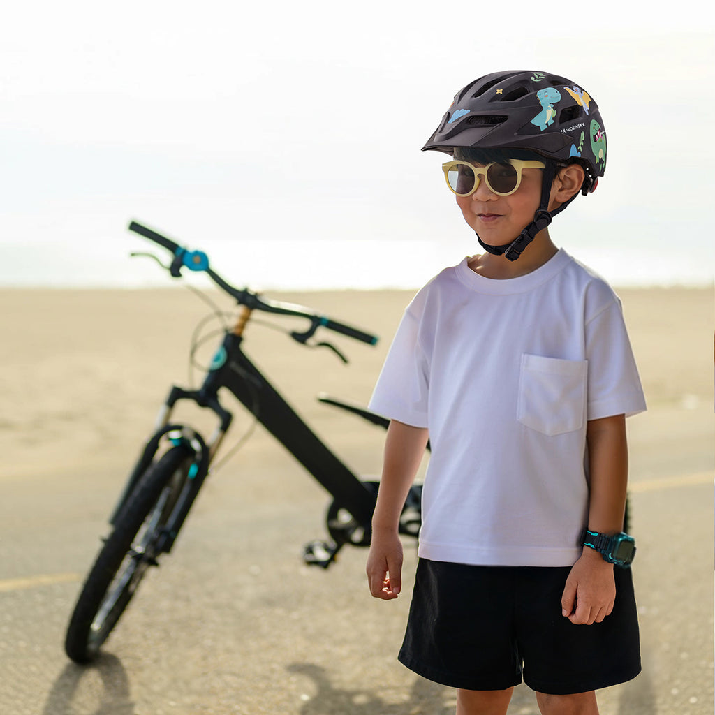 Wozinsky vaikiško MTB dviračio šalmo su nuimamu skydelu XS - juoda -- Bicycle Helmets