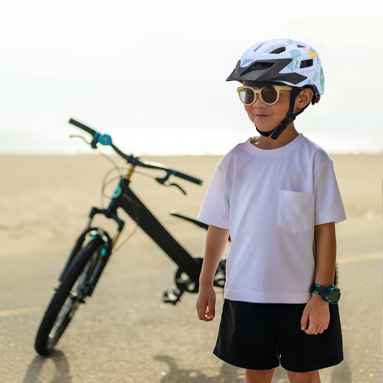 Wozinsky vaikiško MTB dviračio šalmo su nuimamu skydelu S - šviesiai mėlyna -- Bicycle Helmets