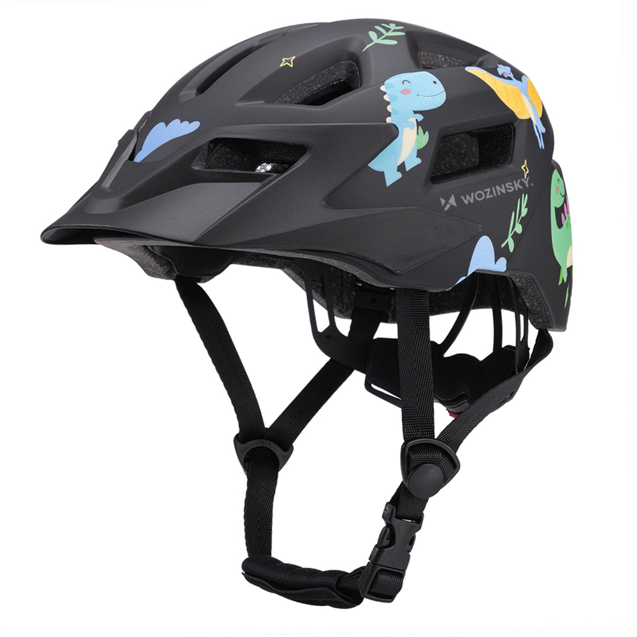 Wozinsky vaikiško MTB dviračio šalmo su nuimamu skydelu S - juoda -- Bicycle Helmets