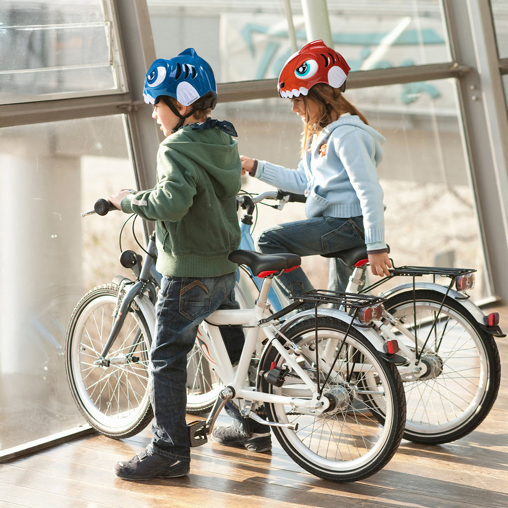Wozinsky vaikiški dviračio šalmas su dinozauro raštu S - Raudonas -- Bicycle Helmets
