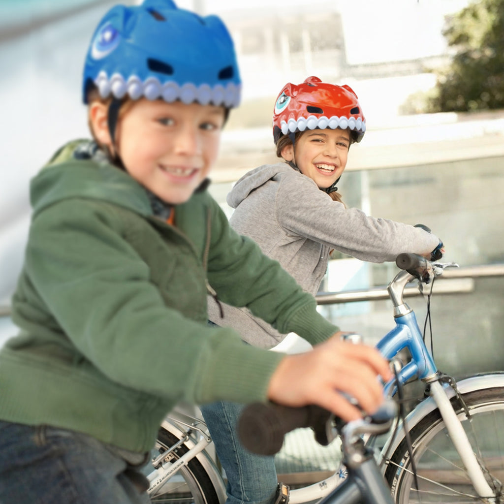 Wozinsky vaikiški dviračio šalmas su dinozauro raštu S - Raudonas -- Bicycle Helmets