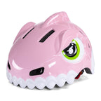 Wozinsky vaikiški dviračio šalmas su dinozauro raštu S - Rožinė -- Bicycle Helmets