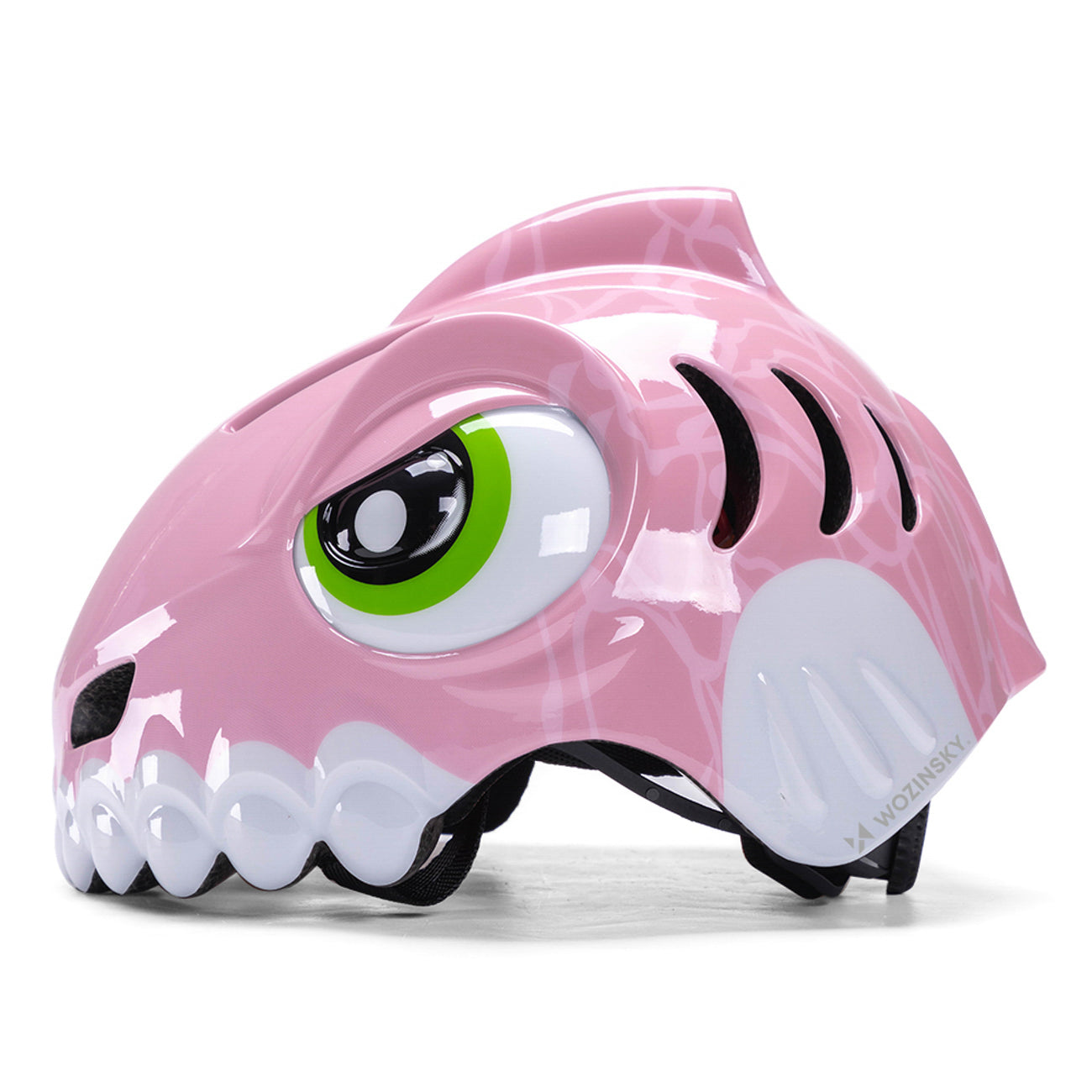 Wozinsky vaikiški dviračio šalmas su dinozauro raštu S - Rožinė -- Bicycle Helmets