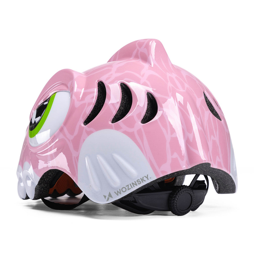 Wozinsky vaikiški dviračio šalmas su dinozauro raštu S - Rožinė -- Bicycle Helmets