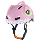 Wozinsky vaikiški dviračio šalmas su dinozauro raštu S - Rožinė -- Bicycle Helmets